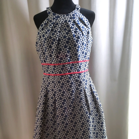 Eliza J - BlueTriangle Textured Halter Midi Dress - Picture 2 of 3